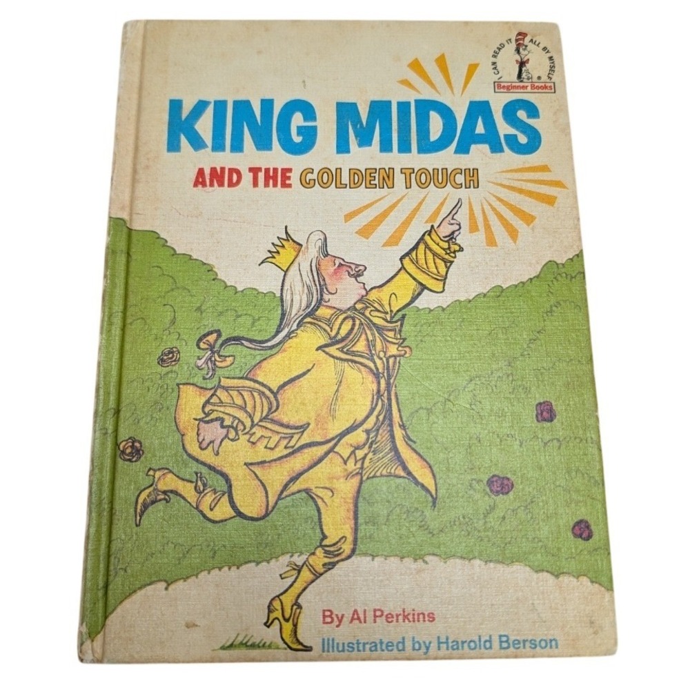 Vintage King Midas and the Golden Touch Al Perkins Beginner Books Hardcover 1969